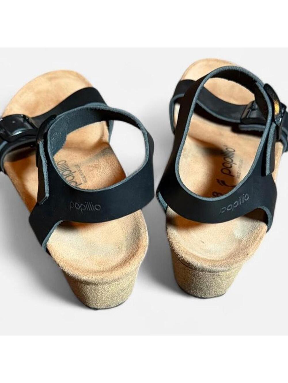 Birkenstock Papillio Black Wedge Sandals EU 38 - Picture 5 of 6